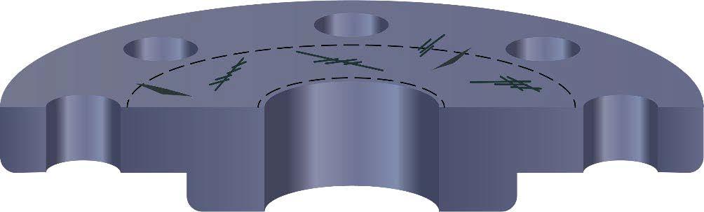 Surface scorings Bolted Flange Connection