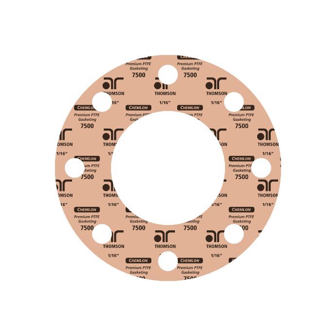 Chemlon 7500 silica filled PTFE gasket sheet with reduced cold flow and excellent chemical resistance