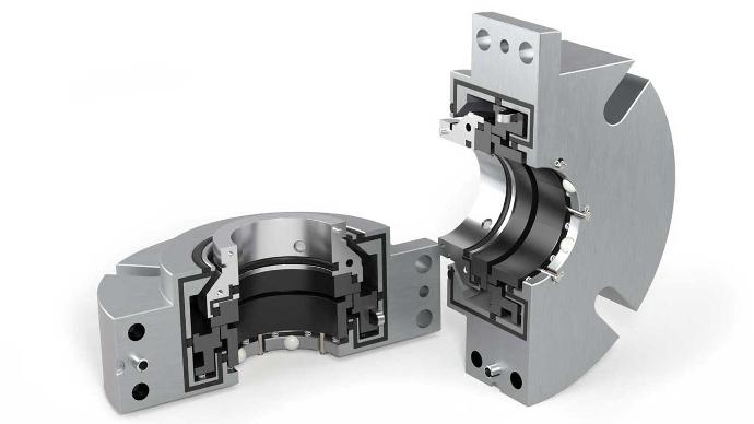 TRS 420 split double mechanical seal for servicing rotating equipment with reduced disassembly